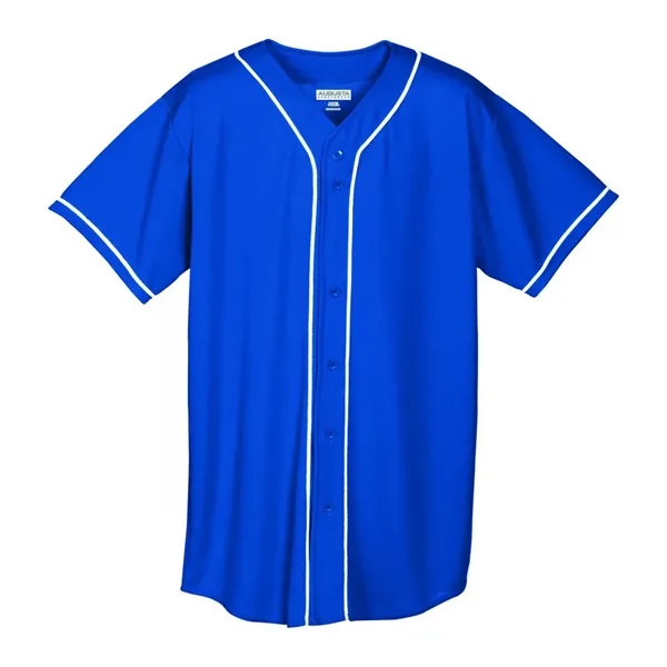 Wicking mesh button front jersey with braid trim.... from ASI 89380 Staton Corporate and Casual / Staton®