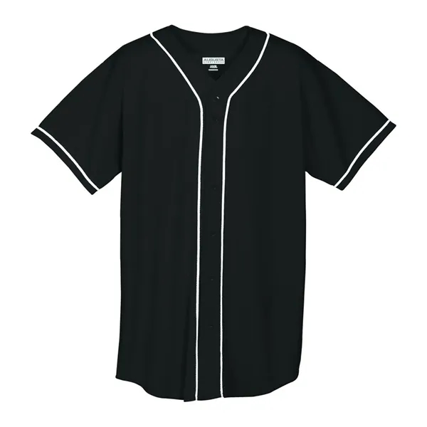 Youth wicking mesh button front jersey with braid trim.... from ASI 89380 Staton Corporate and Casual / Staton®