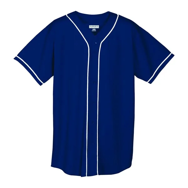Youth wicking mesh button front jersey with braid trim.... from ASI 89380 Staton Corporate and Casual / Staton®
