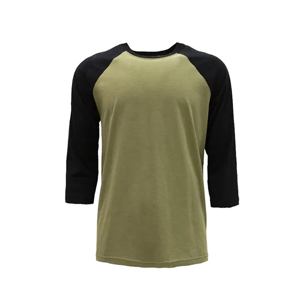 Unisex 3/4 sleeve raglan baseball tee made of 60% combed ring-spun... from ASI 89380 Staton Corporate and Casual