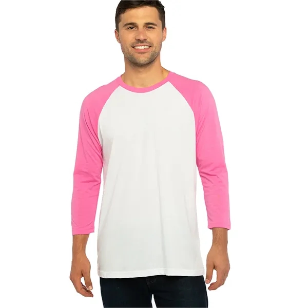 Unisex 3/4 sleeve raglan baseball tee made of 60% combed ring-spun... from ASI 89380 Staton Corporate and Casual