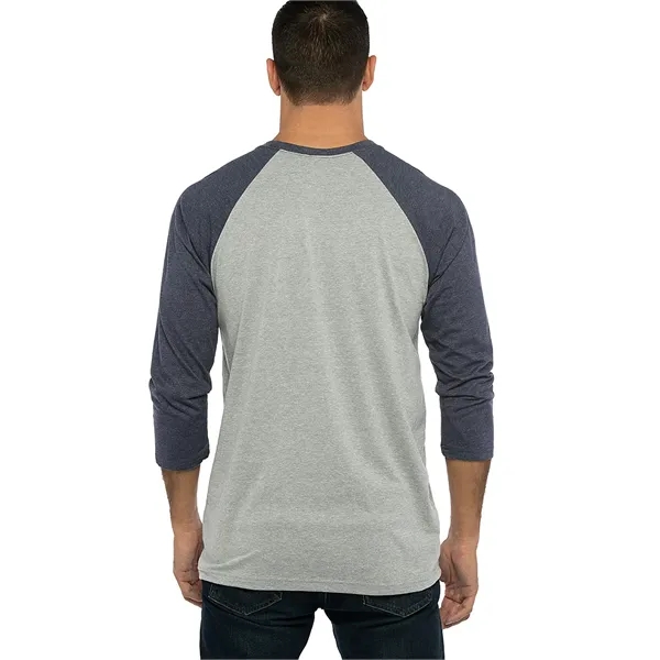 Unisex 3/4 sleeve raglan baseball tee made of 60% combed ring-spun... from ASI 89380 Staton Corporate and Casual