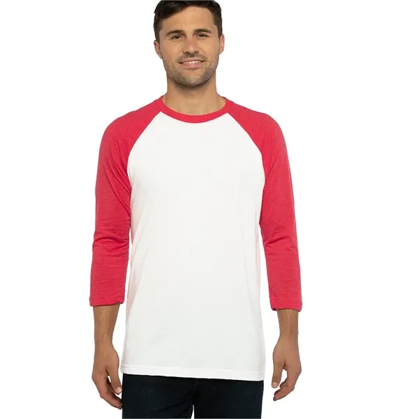Unisex 3/4 sleeve raglan baseball tee made of 60% combed ring-spun... from ASI 89380 Staton Corporate and Casual