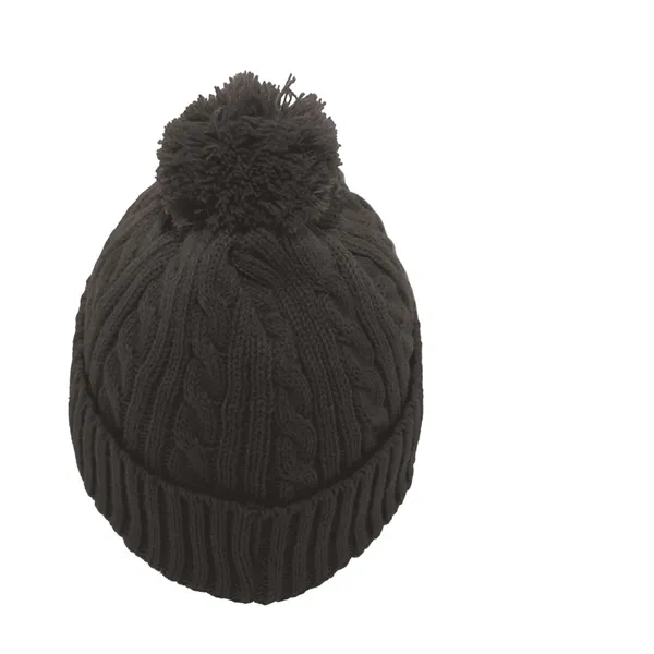 Cable Knit Pom-Pom Beanie... from ASI 89380 Staton Corporate and Casual