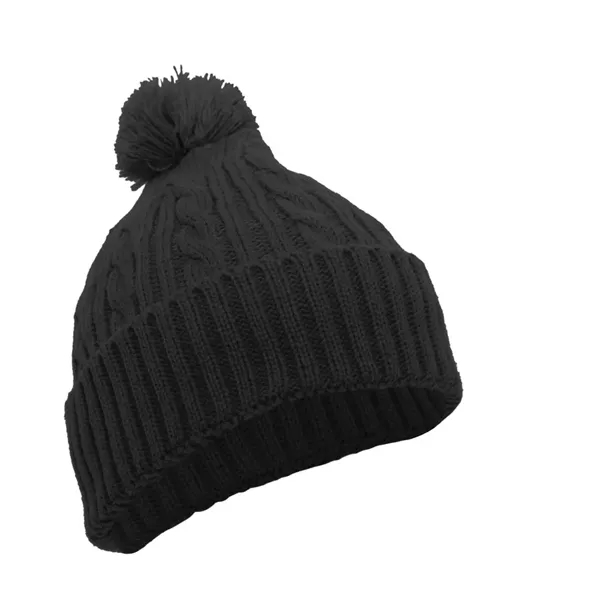 Cable Knit Pom-Pom Beanie... from ASI 89380 Staton Corporate and Casual