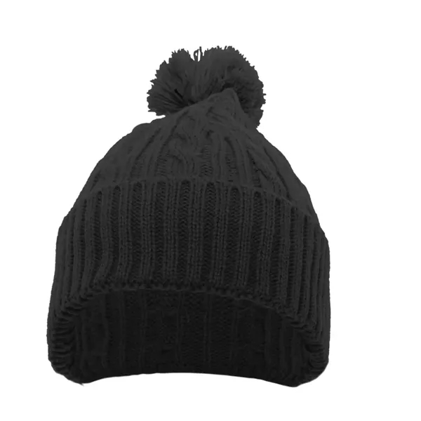 Cable Knit Pom-Pom Beanie... from ASI 89380 Staton Corporate and Casual