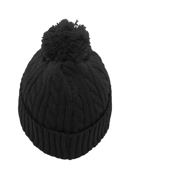 Cable Knit Pom-Pom Beanie... from ASI 89380 Staton Corporate and Casual