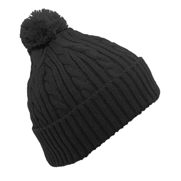 Cable Knit Pom-Pom Beanie... from ASI 89380 Staton Corporate and Casual