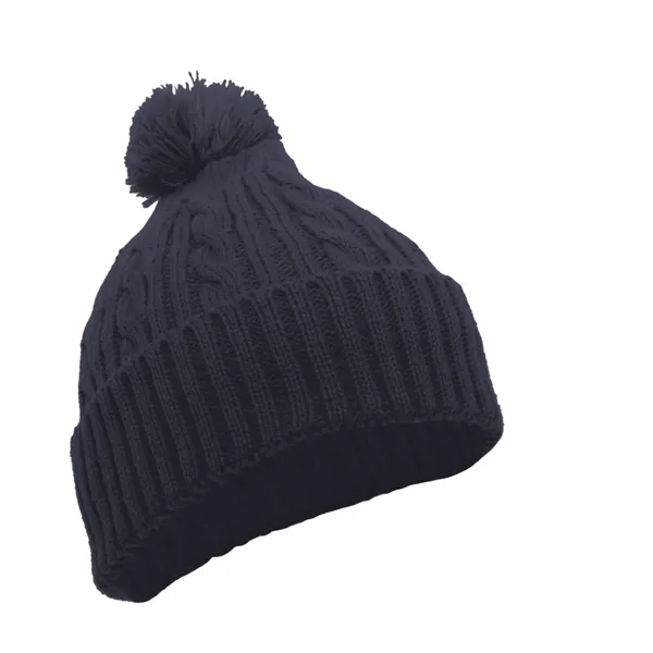 Cable Knit Pom-Pom Beanie... from ASI 89380 Staton Corporate and Casual