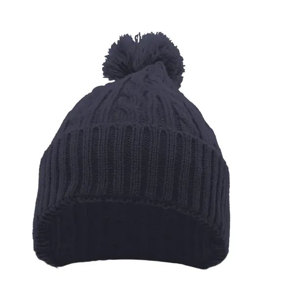 Cable Knit Pom-Pom Beanie... from ASI 89380 Staton Corporate and Casual