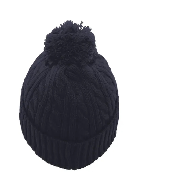 Cable Knit Pom-Pom Beanie... from ASI 89380 Staton Corporate and Casual