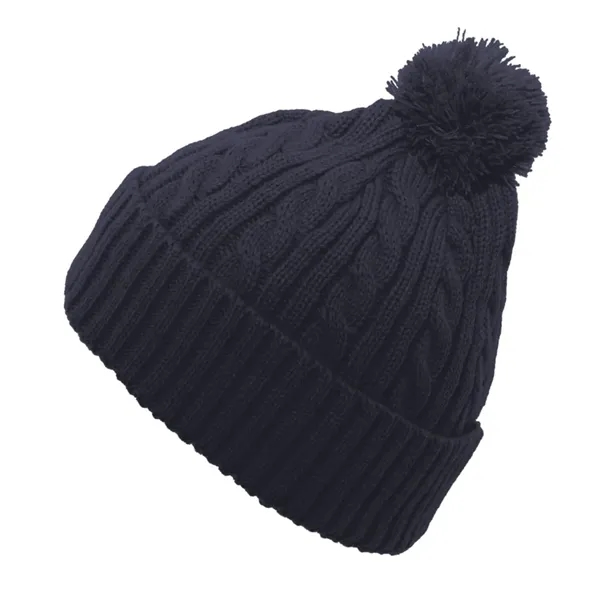 Cable Knit Pom-Pom Beanie... from ASI 89380 Staton Corporate and Casual