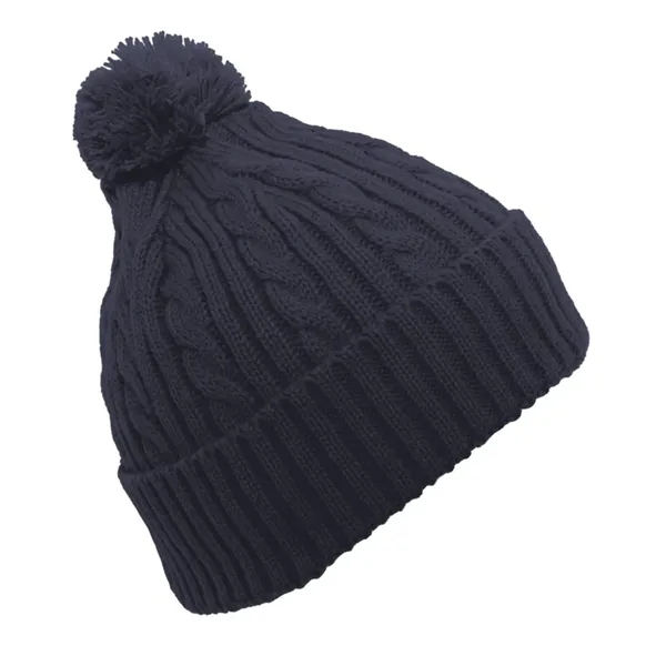 Cable Knit Pom-Pom Beanie... from ASI 89380 Staton Corporate and Casual