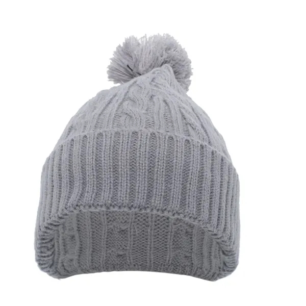 Cable Knit Pom-Pom Beanie... from ASI 89380 Staton Corporate and Casual