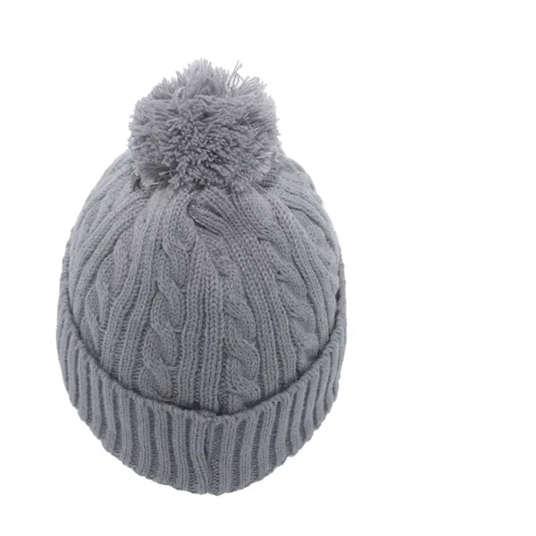 Cable Knit Pom-Pom Beanie... from ASI 89380 Staton Corporate and Casual