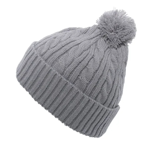 Cable Knit Pom-Pom Beanie... from ASI 89380 Staton Corporate and Casual