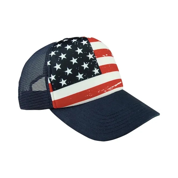 Mega Cap USA Trucker Cap. Five panel. Blank Product.... from ASI 89380 Staton Corporate and Casual / Staton®