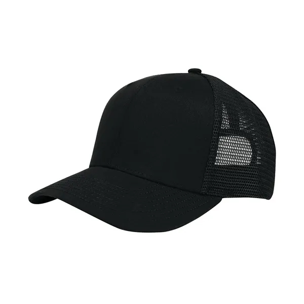 6 panel structured mid profile deluxe trucker cap with plastic adjustable... from ASI 89380 Staton Corporate and Casual / Staton®
