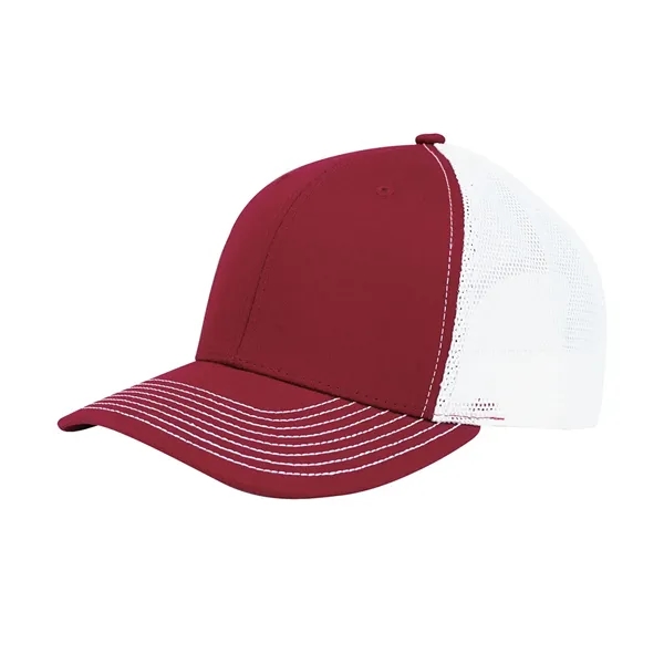 6 panel structured mid profile deluxe trucker cap with plastic adjustable... from ASI 89380 Staton Corporate and Casual / Staton®