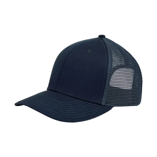 6 panel structured mid profile deluxe trucker cap with plastic adjustable... from ASI 89380 Staton Corporate and Casual / Staton®