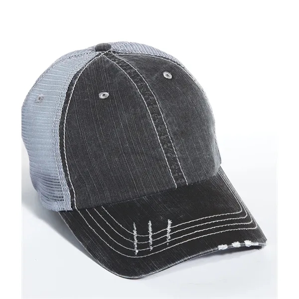 Mega Cap Low Profile Six Panel Herringbone Cotton Twill/Mesh Cap.... from ASI 89380 Staton Corporate and Casual / Staton®