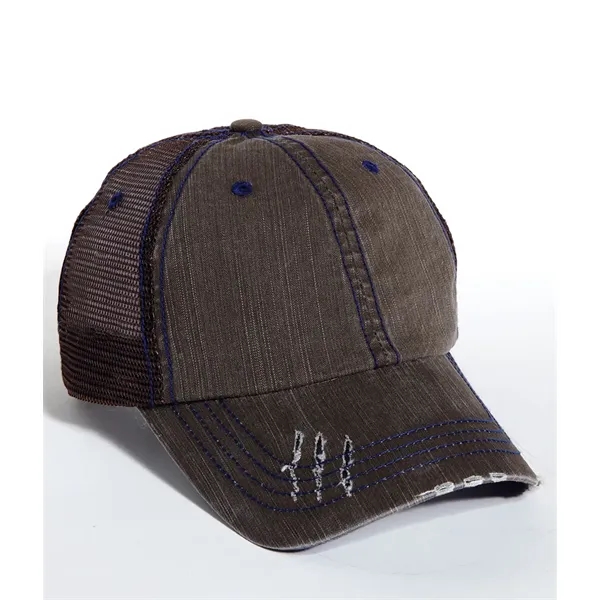 Mega Cap Low Profile Six Panel Herringbone Cotton Twill/Mesh Cap.... from ASI 89380 Staton Corporate and Casual / Staton®
