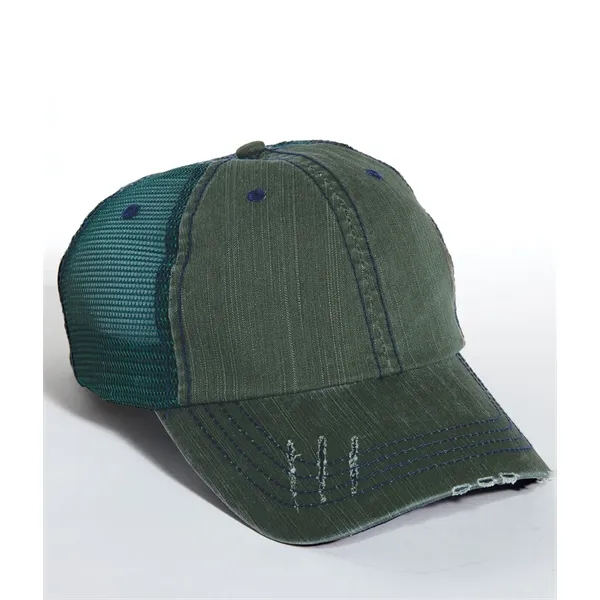 Mega Cap Low Profile Six Panel Herringbone Cotton Twill/Mesh Cap.... from ASI 89380 Staton Corporate and Casual / Staton®