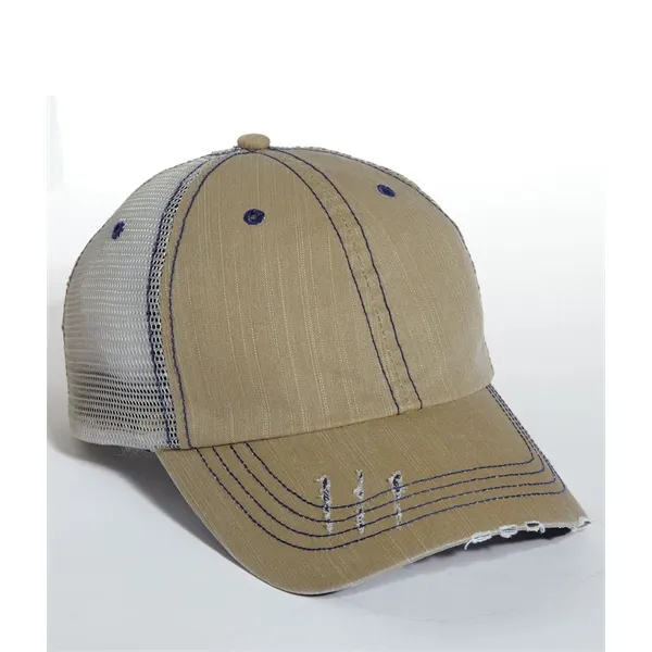 Mega Cap Low Profile Six Panel Herringbone Cotton Twill/Mesh Cap.... from ASI 89380 Staton Corporate and Casual / Staton®