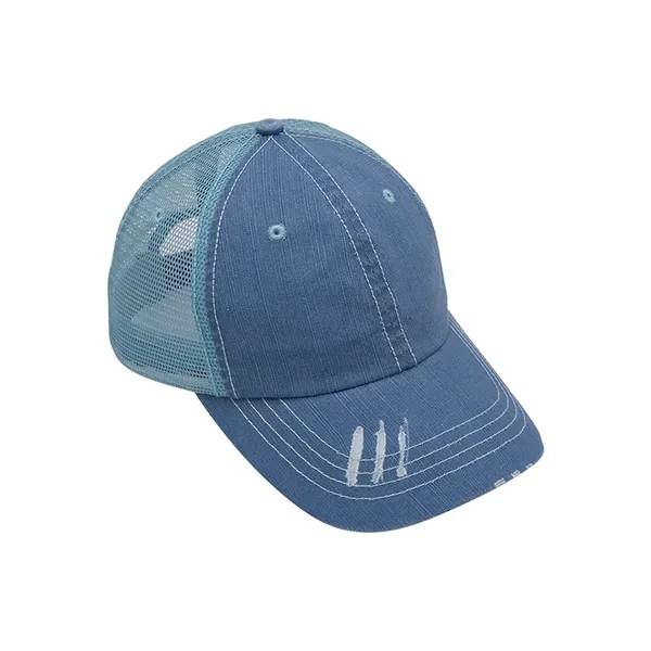 Mega Cap Low Profile Six Panel Herringbone Cotton Twill/Mesh Cap.... from ASI 89380 Staton Corporate and Casual / Staton®