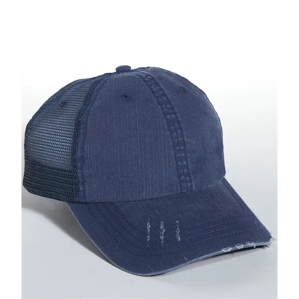 Mega Cap Low Profile Six Panel Herringbone Cotton Twill/Mesh Cap.... from ASI 89380 Staton Corporate and Casual / Staton®