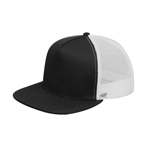 Mega Cap Flat Bill Snapback Trucker Cap. Five panel.... from ASI 89380 Staton Corporate and Casual