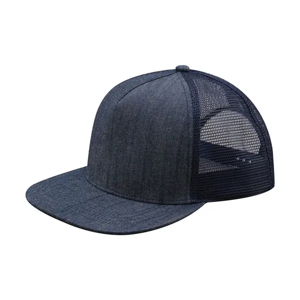 Mega Cap Flat Bill Snapback Trucker Cap. Five panel.... from ASI 89380 Staton Corporate and Casual