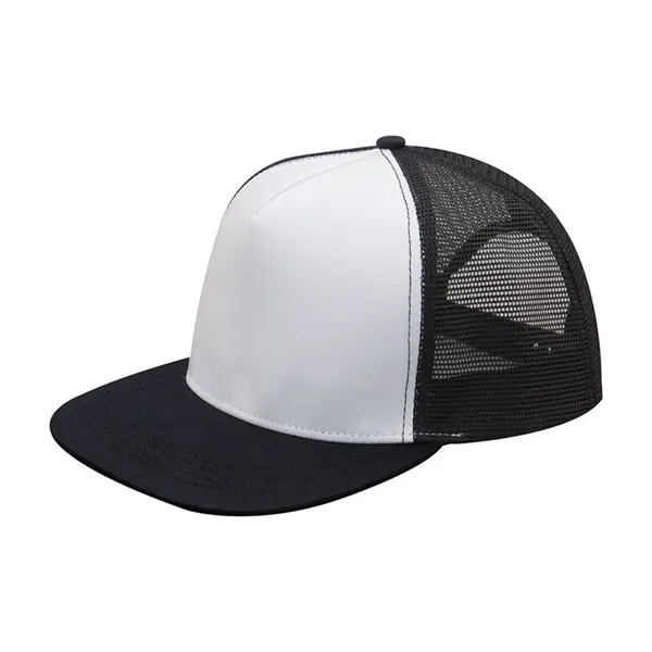 Mega Cap Flat Bill Snapback Trucker Cap. Five panel.... from ASI 89380 Staton Corporate and Casual