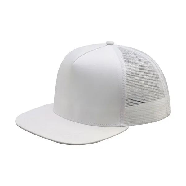 Mega Cap Flat Bill Snapback Trucker Cap. Five panel.... from ASI 89380 Staton Corporate and Casual