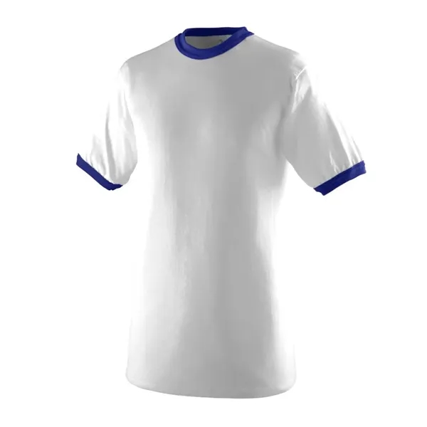 Crew neck ringer t-shirt with contrasting color neck and sleeve trim;... from ASI 89380 Staton Corporate and Casual / Staton®