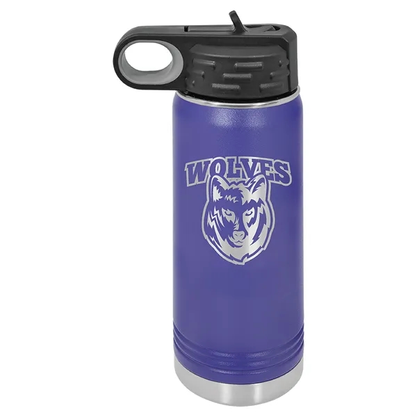 Polar Camel 20oz Stainless Steel Water Bottle. Screw on lid with... from ASI 74601 Calico