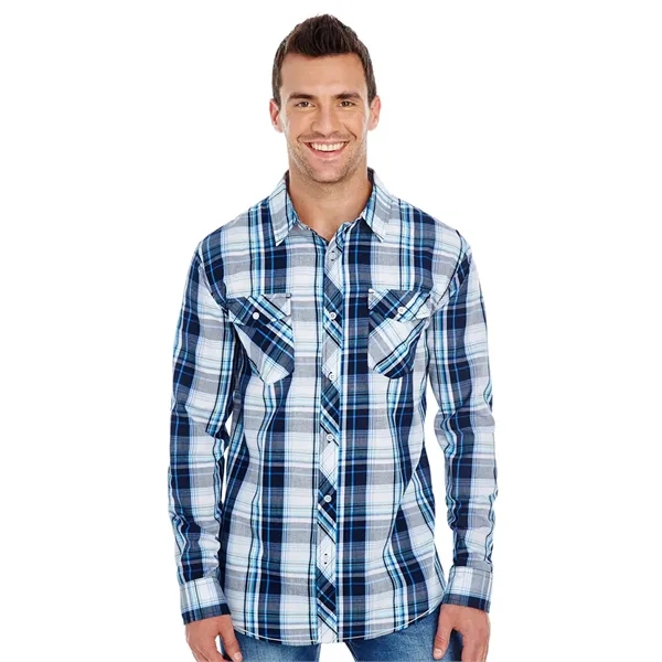 Mens Long Sleeve Plaid Woven... from ASI 89380 Staton Corporate and Casual