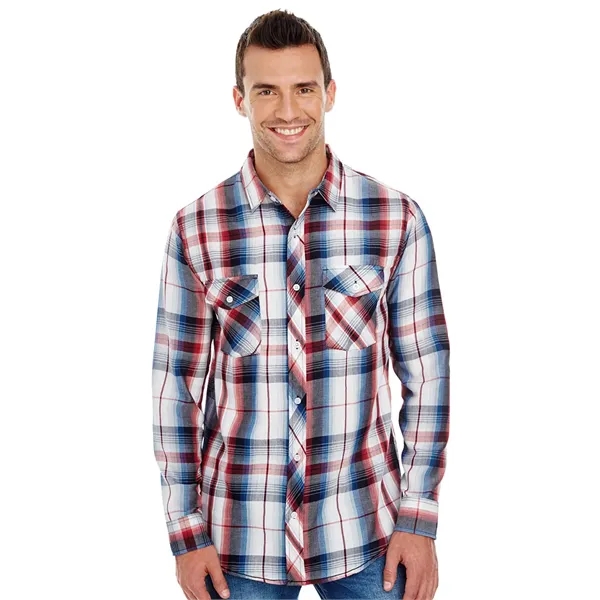 Mens Long Sleeve Plaid Woven... from ASI 89380 Staton Corporate and Casual