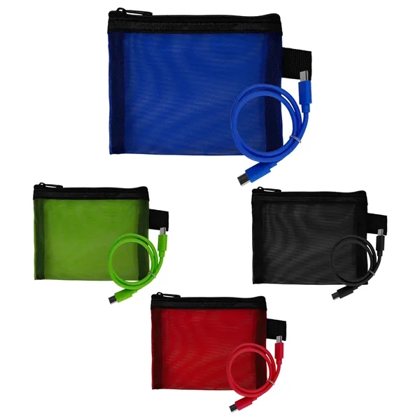 Recycled Mesh C to C Cable Pouch... from ASI 30208 A P Specialties / AP Specialties