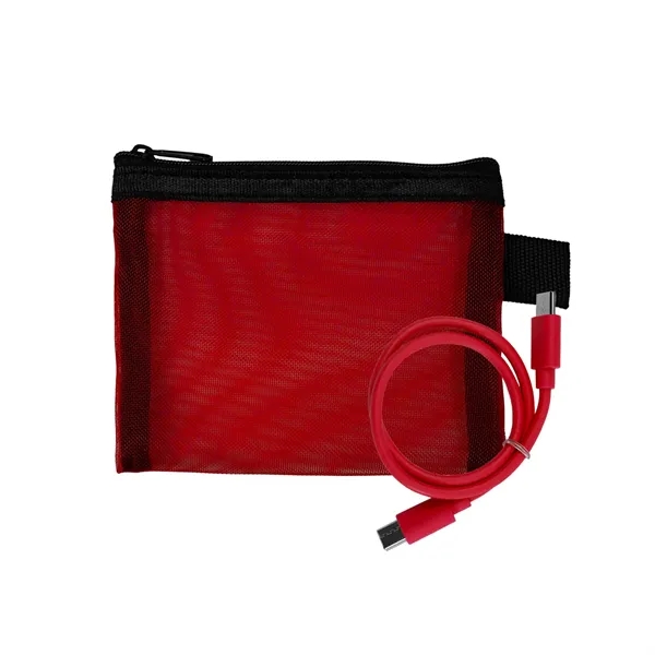 Recycled Mesh C to C Cable Pouch... from ASI 30208 A P Specialties / AP Specialties