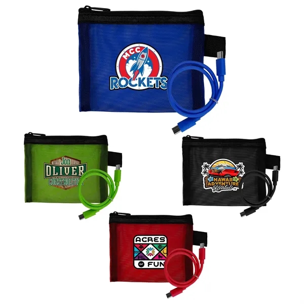 Recycled Mesh C to C Cable Pouch... from ASI 30208 A P Specialties / AP Specialties