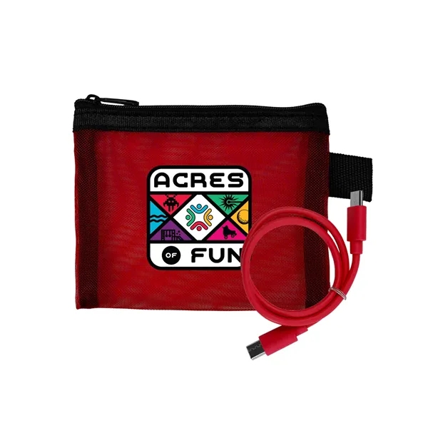 Recycled Mesh C to C Cable Pouch... from ASI 30208 A P Specialties / AP Specialties