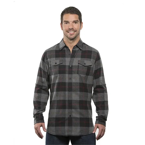 Burnside Men's Long Sleeve Plaid Flannel. 5.4 ounce.... from ASI 89380 Staton Corporate and Casual