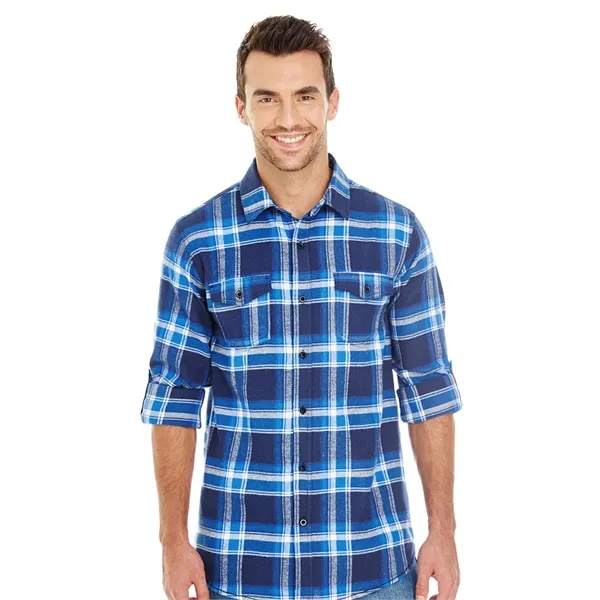 Burnside Men's Long Sleeve Plaid Flannel. 5.4 ounce.... from ASI 89380 Staton Corporate and Casual
