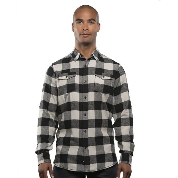 Burnside Men's Long Sleeve Plaid Flannel. 5.4 ounce.... from ASI 89380 Staton Corporate and Casual