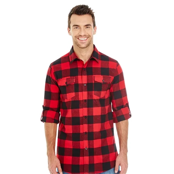 Burnside Men's Long Sleeve Plaid Flannel. 5.4 ounce.... from ASI 89380 Staton Corporate and Casual