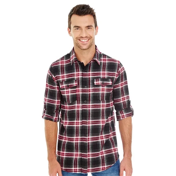 Burnside Men's Long Sleeve Plaid Flannel. 5.4 ounce.... from ASI 89380 Staton Corporate and Casual