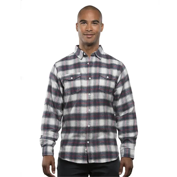 Burnside Men's Long Sleeve Plaid Flannel. 5.4 ounce.... from ASI 89380 Staton Corporate and Casual