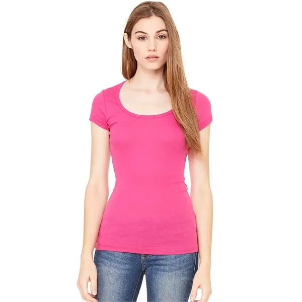Women's sheer 1x1 mini rib short sleeve scoop neck tee.... from ASI 89380 Staton Corporate and Casual / Staton®