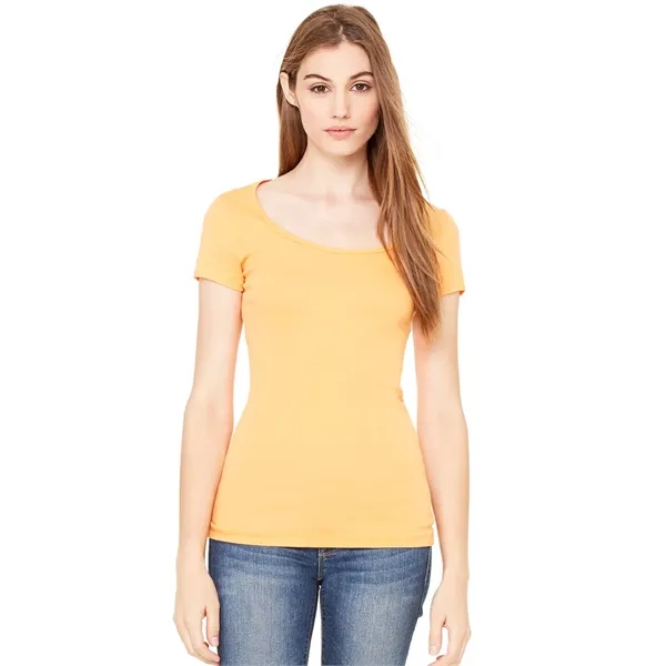 Women's sheer 1x1 mini rib short sleeve scoop neck tee.... from ASI 89380 Staton Corporate and Casual / Staton®